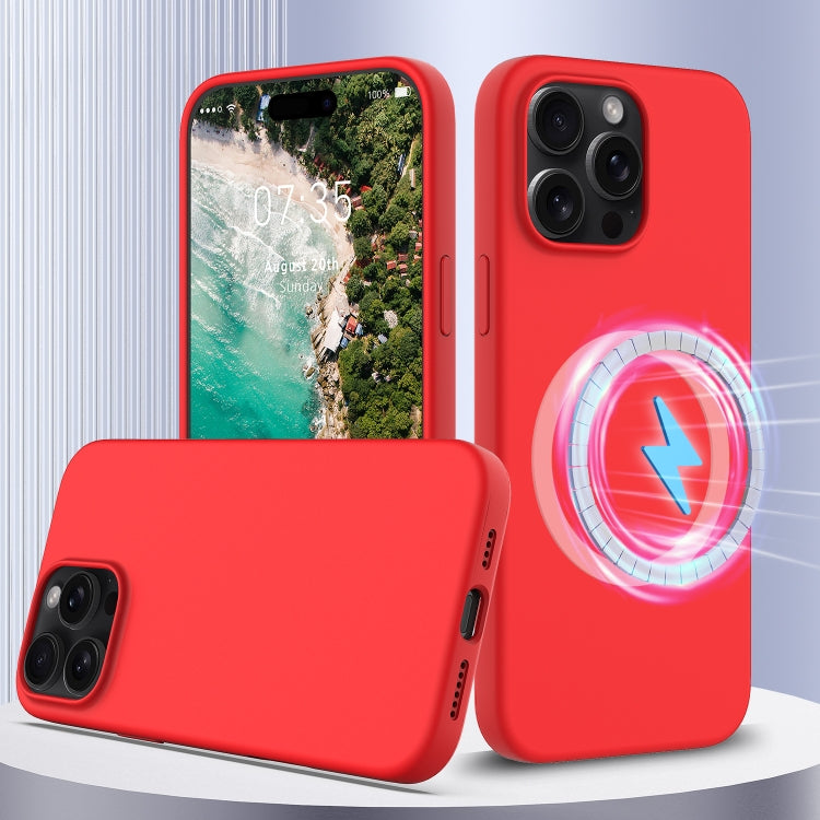 For iPhone 16 Pro Shockproof Silicone Magsafe Phone Case(Red) - iPhone 16 Pro Cases by PMC TechLife | Online Shopping South Africa | PMC TechLife | Buy Now Pay Later Mobicred