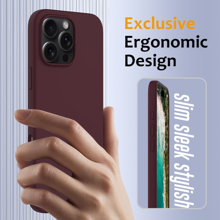 For iPhone 16 Pro Shockproof Silicone Magsafe Phone Case(Plum Color) - iPhone 16 Pro Cases by PMC TechLife | Online Shopping South Africa | PMC TechLife | Buy Now Pay Later Mobicred