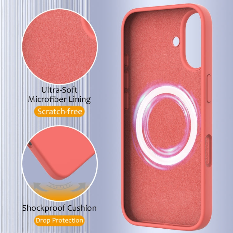 For iPhone 16 Plus Shockproof Silicone Magsafe Phone Case(Pink Orange) - iPhone 16 Plus Cases by PMC TechLife | Online Shopping South Africa | PMC TechLife | Buy Now Pay Later Mobicred