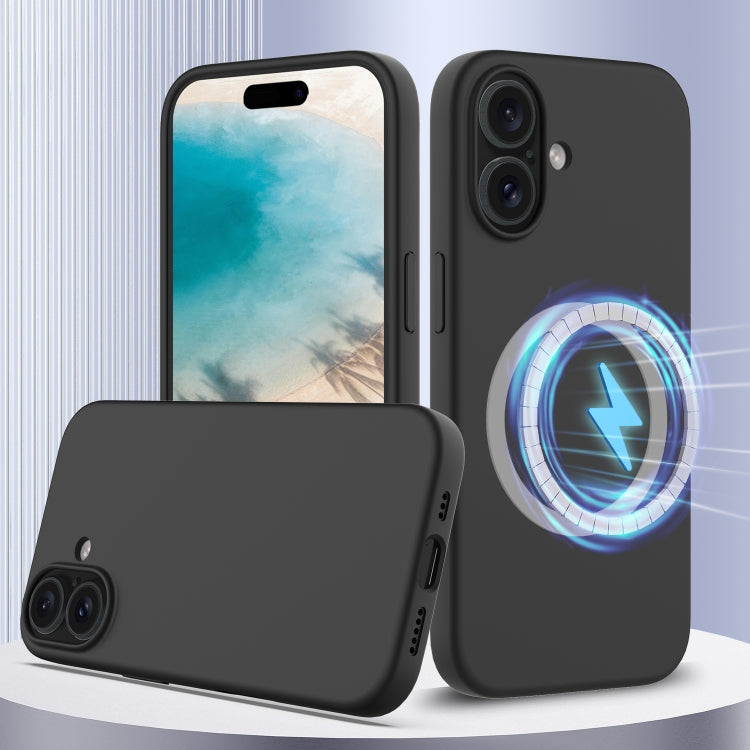 For iPhone 16 Plus Shockproof Silicone Magsafe Phone Case(Black) - iPhone 16 Plus Cases by PMC TechLife | Online Shopping South Africa | PMC TechLife | Buy Now Pay Later Mobicred
