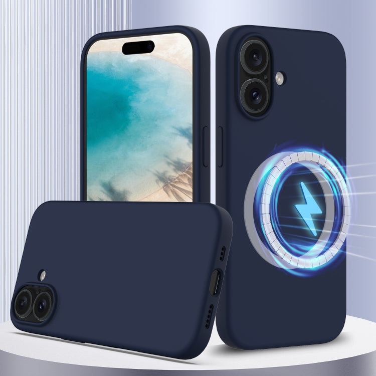 For iPhone 16 Plus Shockproof Silicone Magsafe Phone Case(Navy Blue) - iPhone 16 Plus Cases by PMC Jewellery | Online Shopping South Africa | PMC Jewellery | Buy Now Pay Later Mobicred