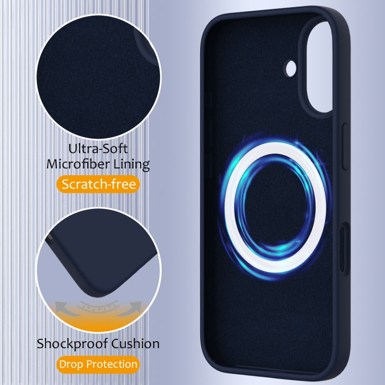 For iPhone 16 Plus Shockproof Silicone Magsafe Phone Case(Navy Blue) - iPhone 16 Plus Cases by PMC Jewellery | Online Shopping South Africa | PMC Jewellery | Buy Now Pay Later Mobicred