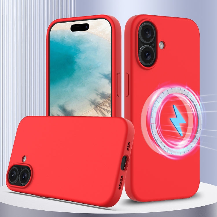For iPhone 16 Shockproof Silicone Magsafe Phone Case(Red) - iPhone 16 Cases by PMC TechLife | Online Shopping South Africa | PMC TechLife | Buy Now Pay Later Mobicred