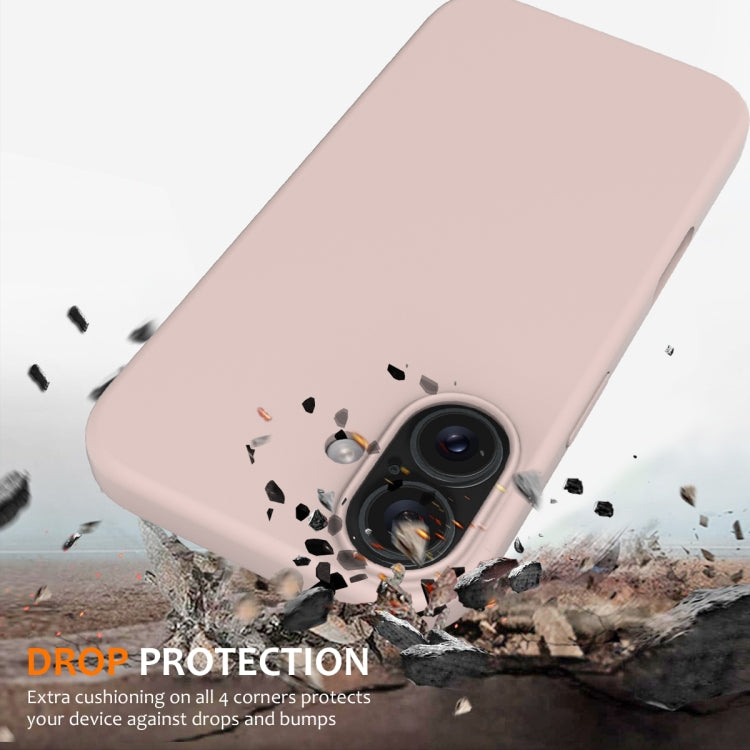 For iPhone 16 Shockproof Silicone Magsafe Phone Case(Sand Pink) - free shipping - PMC TechLife - Order now!