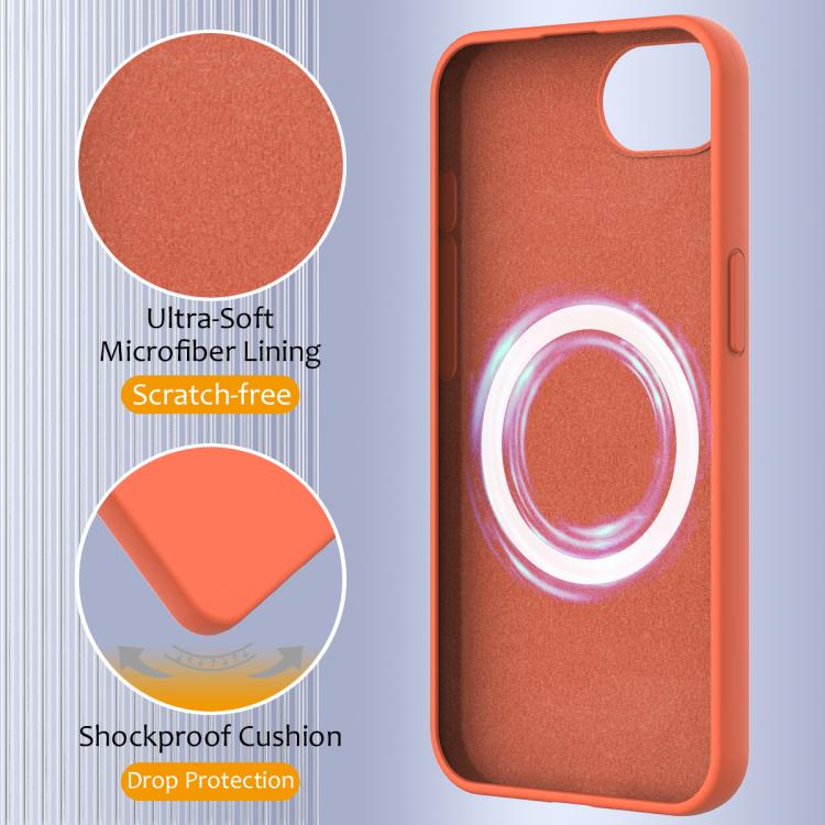 For iPhone 16e Shockproof Silicone Magsafe Phone Case(Gold Orange) - iPhone 16e Cases by PMC TechLife | Online Shopping South Africa | PMC TechLife | Buy Now Pay Later Mobicred