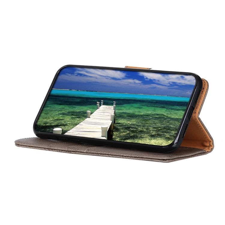 For iPhone 16 Pro KHAZNEH Cowhide Texture Horizontal Flip Leather Phone Case(Khaki) - iPhone 16 Pro Cases by PMC TechLife | Online Shopping South Africa | PMC TechLife | Buy Now Pay Later Mobicred