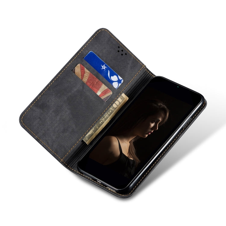 For vivo X100 Denim Texture Flip Leather Phone Case(Black) - vivo Cases by imak | Online Shopping South Africa | PMC TechLife | Buy Now Pay Later Mobicred