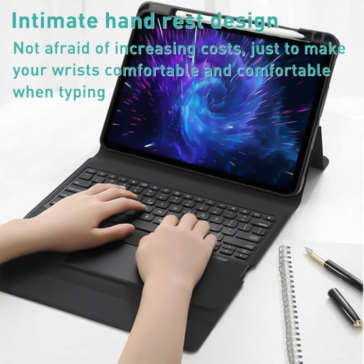 For iPad 10.2 2021 / 2020 / 2019 Integrated Bluetooth Keyboard Leather Case with Backlight & Touchpad(Black) - Universal by PMC TechLife | Online Shopping South Africa | PMC TechLife