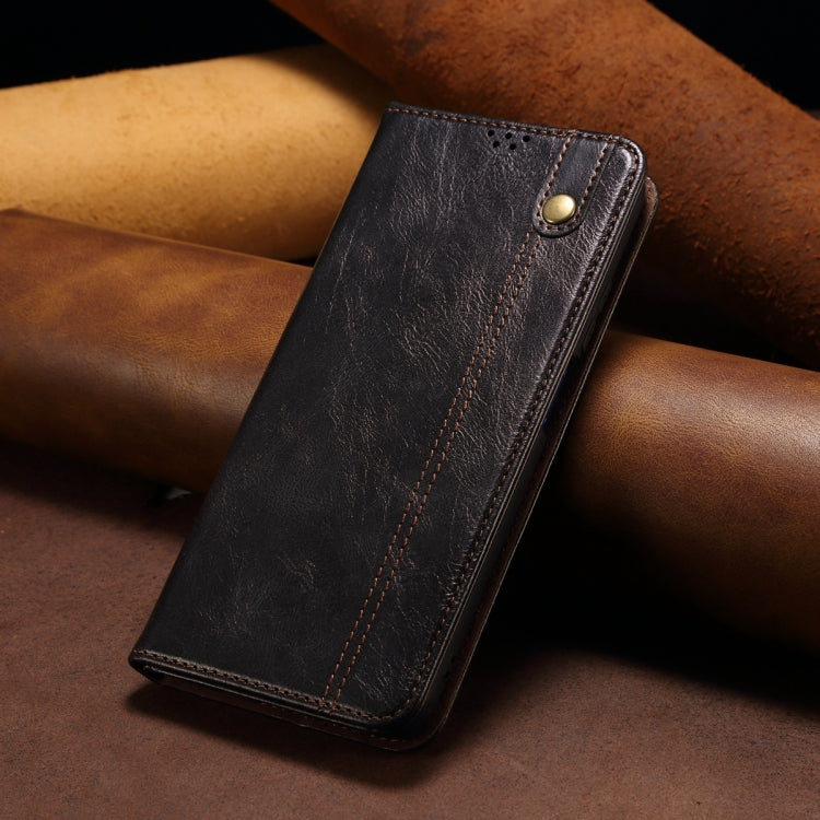 For vivo S18 Oil Wax Crazy Horse Texture Leather Phone Case(Black) - S18 Cases by PMC TechLife | Online Shopping South Africa | PMC TechLife | Buy Now Pay Later Mobicred