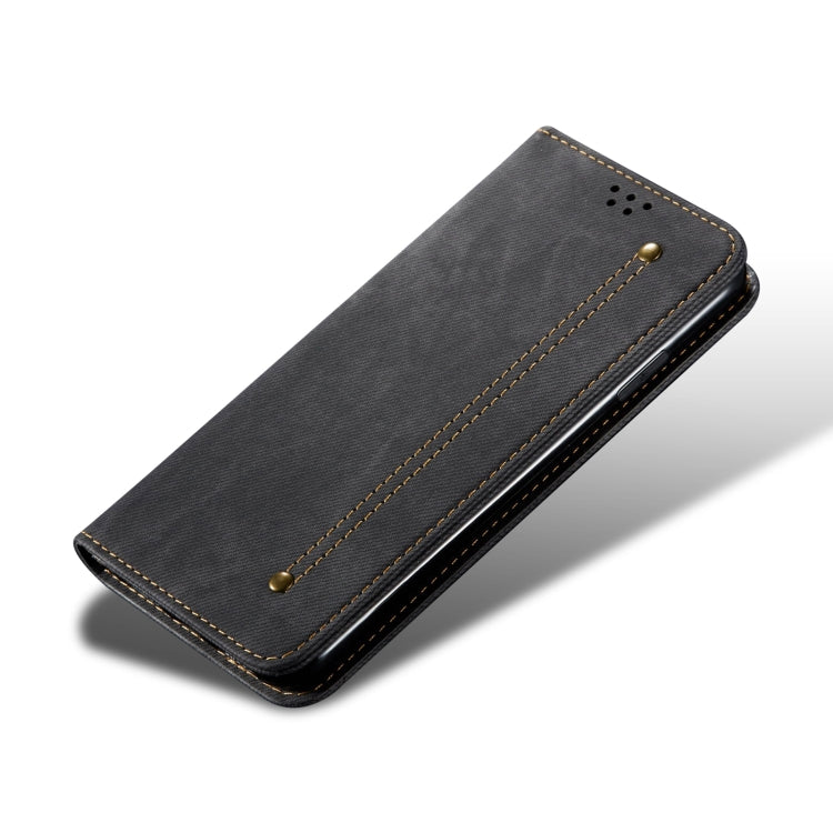 For Honor 90 Pro Denim Texture Flip Leather Phone Case(Black) - Honor Cases by PMC Jewellery | Online Shopping South Africa | PMC Jewellery | Buy Now Pay Later Mobicred