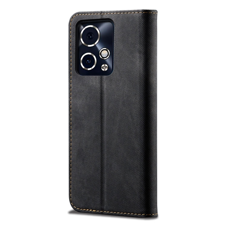 For Honor 90 GT Denim Texture Flip Leather Phone Case(Black) - Honor Cases by PMC Jewellery | Online Shopping South Africa | PMC Jewellery | Buy Now Pay Later Mobicred