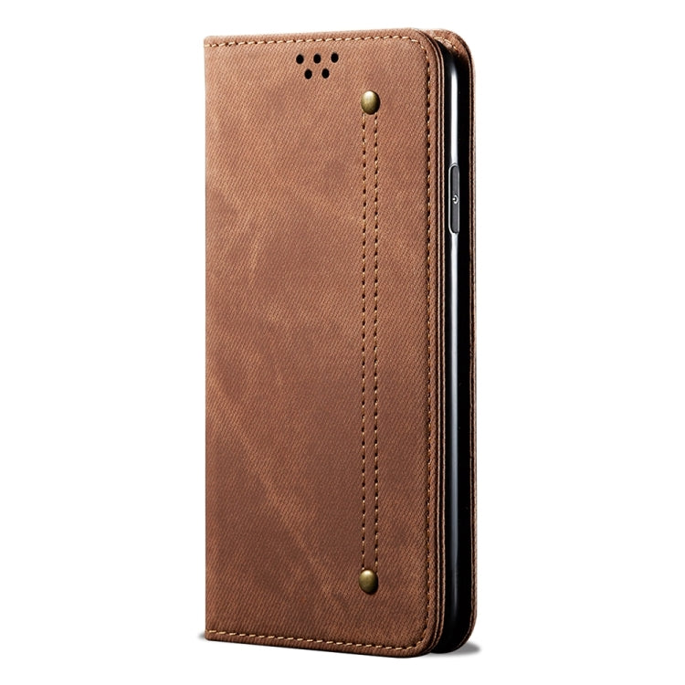 For Honor Play 8T 5G / X7b Denim Texture Flip Leather Phone Case(Brown) - Honor Cases by PMC Jewellery | Online Shopping South Africa | PMC Jewellery | Buy Now Pay Later Mobicred