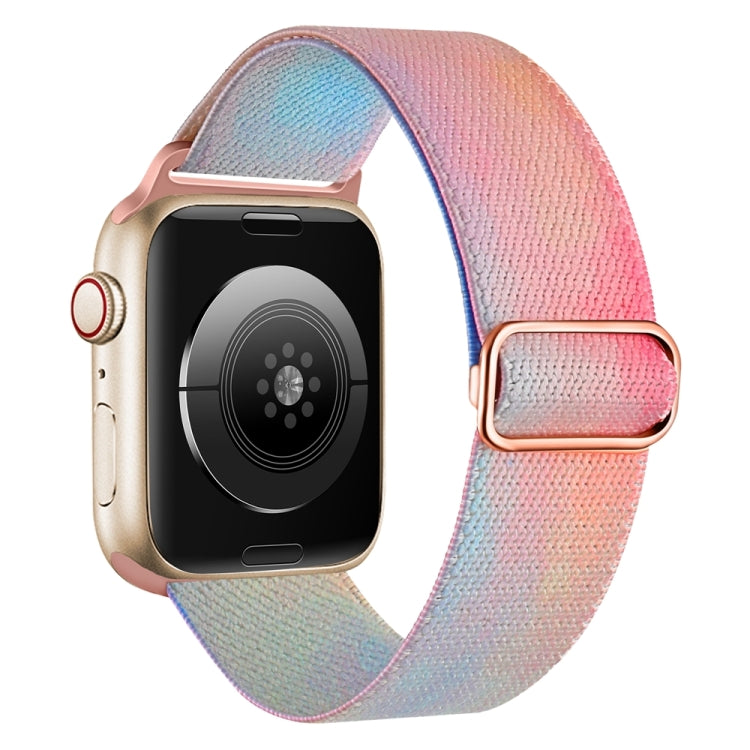 For Apple Watch 8 41mm Painted Pattern Nylon Replacement Watch Band(Symphony Aurora) - Watch Bands by PMc TechLife | Online Shopping South Africa | PMc TechLife | Buy Now Pay Later Mobicred