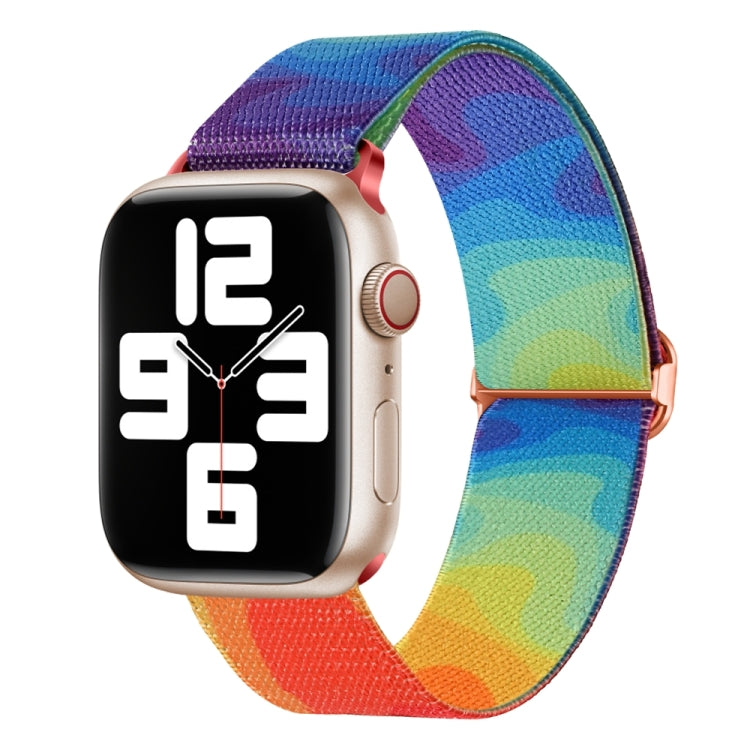 For Apple Watch 8 45mm  Painted Pattern Nylon Replacement Watch Band(Liquid Colorful) - free shipping - PMc TechLife - Order now!