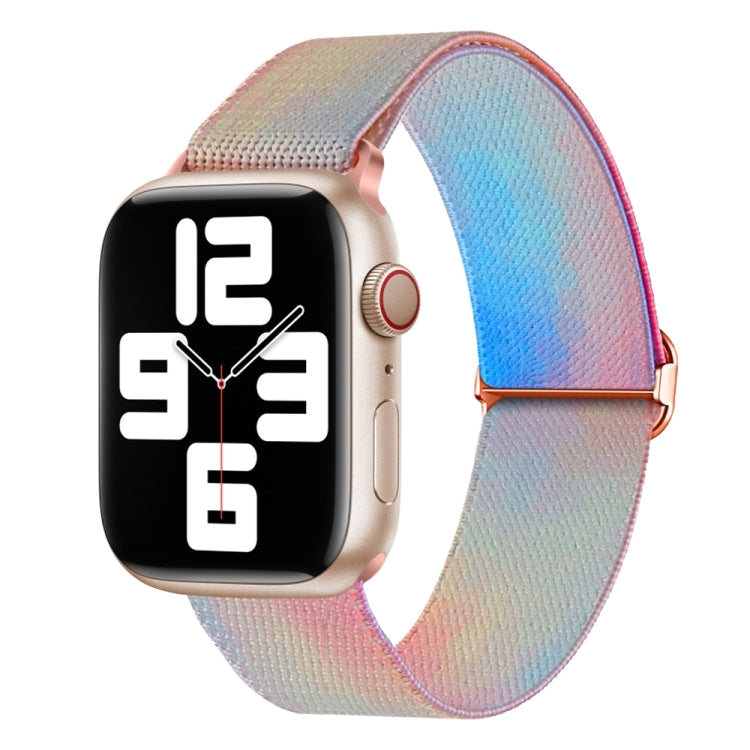 For Apple Watch SE 2022 44mm Painted Pattern Nylon Replacement Watch Band(Symphony Aurora) - free shipping - PMc TechLife - Order now!
