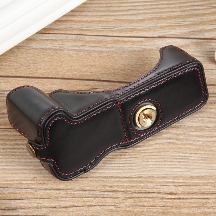 For Canon EOS R50 1/4 inch Thread PU Leather Camera Half Case Base(Black) - Half Case by PMC TechLife | Online Shopping South Africa | PMC TechLife | Buy Now Pay Later Mobicred