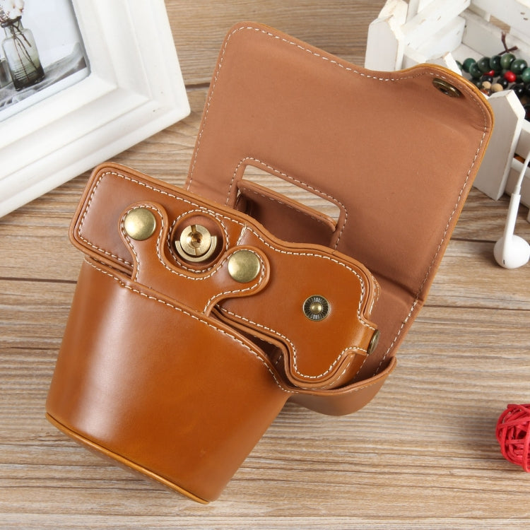 For Canon EOS R50 Full Body Magnetic Leather Camera Case Bag with Strap, Deluxe Edition(Brown) - Leather Bag by PMC TechLife | Online Shopping South Africa | PMC TechLife | Buy Now Pay Later Mobicred