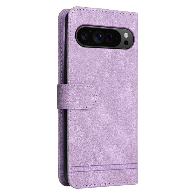 For Google Pixel 9 Pro Skin Feel Life Tree Metal Button Leather Phone Case(Purple) - Google Cases by PMC TechLife | Online Shopping South Africa | PMC TechLife | Buy Now Pay Later Mobicred