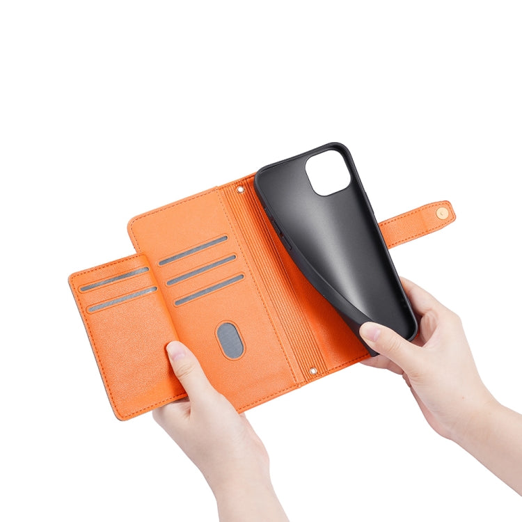 For Sharp Aqous Wish3 Sheep Texture Cross-body Zipper Wallet Leather Phone Case(Orange) - More Brand by PMC TechLife | Online Shopping South Africa | PMC TechLife | Buy Now Pay Later Mobicred