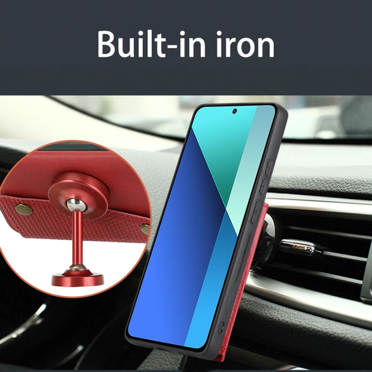 For Xiaomi Redmi Note 13 Pro 4G Global Double Buckle Card Slots Magnetic Phone Case(Black) - Note 13 Pro Cases by PMC TechLife | Online Shopping South Africa | PMC TechLife | Buy Now Pay Later Mobicred