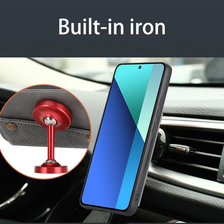For Xiaomi Redmi Note 13 4G Global Double Buckle Card Slots Magnetic Phone Case(Brown) - Xiaomi Cases by PMC TechLife | Online Shopping South Africa | PMC TechLife | Buy Now Pay Later Mobicred
