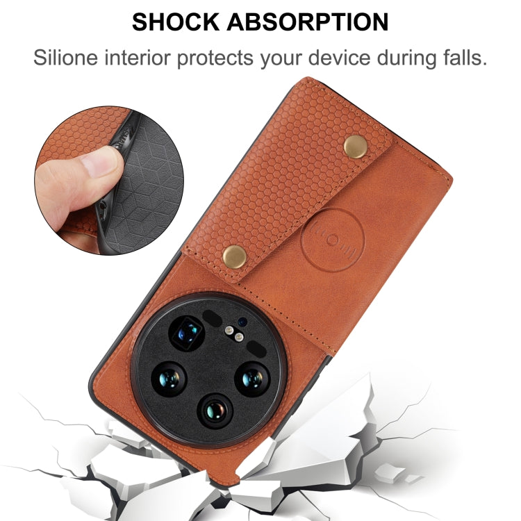 For Xiaomi 14 Ultra Double Buckle Card Slots Magnetic Phone Case(Red) - 14 Ultra Cases by PMC TechLife | Online Shopping South Africa | PMC TechLife | Buy Now Pay Later Mobicred
