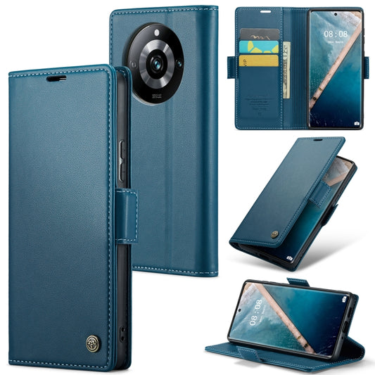 For Realme 11 Pro/11 Pro+ CaseMe 023 Butterfly Buckle Litchi Texture RFID Anti-theft Leather Phone Case(Blue) - Realme Cases by CaseMe | Online Shopping South Africa | PMC Jewellery | Buy Now Pay Later Mobicred