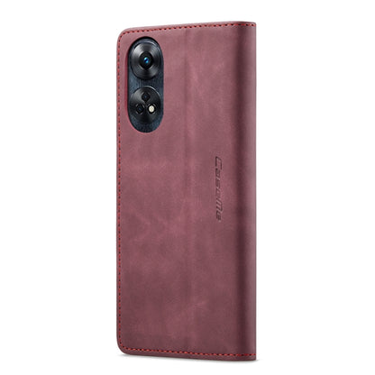 For OPPO Reno8 T 4G CaseMe 013 Multifunctional Horizontal Flip Leather Phone Case(Wine Red) - OPPO Cases by CaseMe | Online Shopping South Africa | PMC Jewellery | Buy Now Pay Later Mobicred