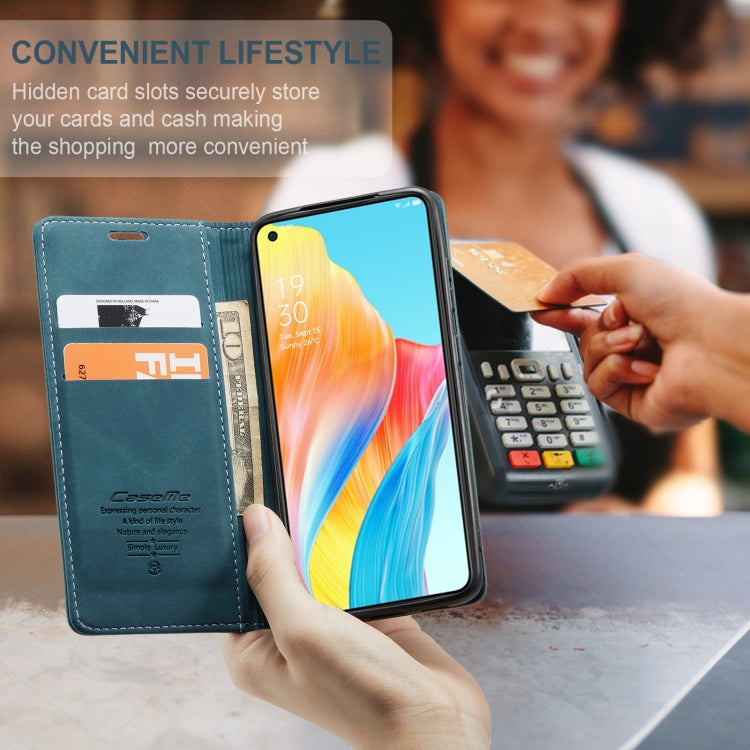 For OPPO A78 4G CaseMe 013 Multifunctional Horizontal Flip Leather Phone Case(Blue) - OPPO Cases by CaseMe | Online Shopping South Africa | PMC Jewellery | Buy Now Pay Later Mobicred