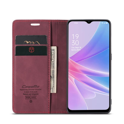 For OPPO A58 5G / A58X 5G CaseMe 013 Multifunctional Horizontal Flip Leather Phone Case(Wine Red) - OPPO Cases by CaseMe | Online Shopping South Africa | PMC Jewellery | Buy Now Pay Later Mobicred