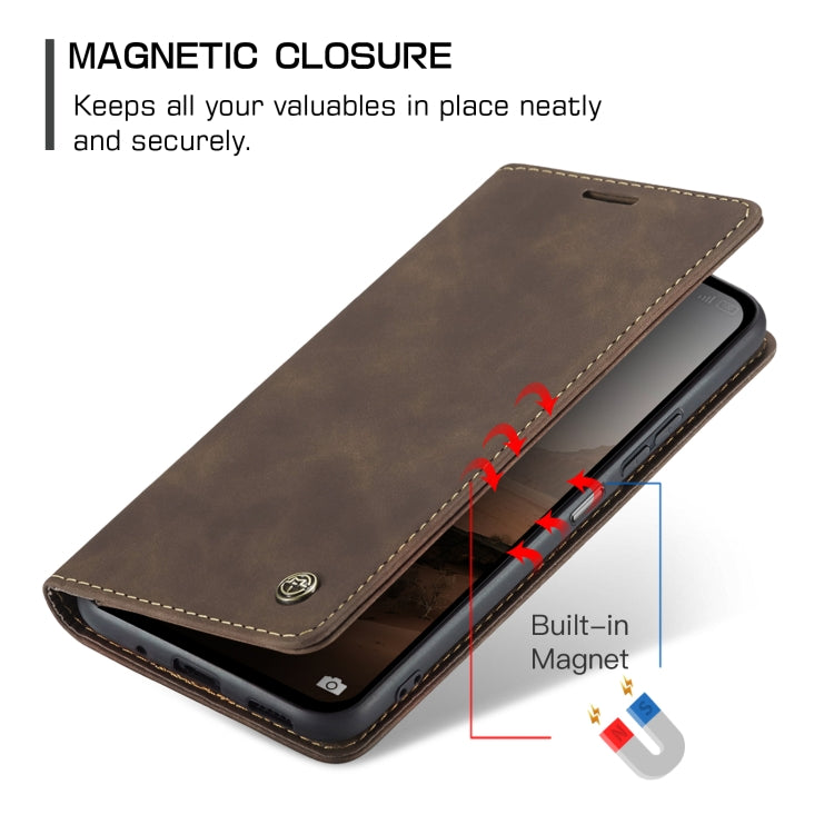 For Xiaomi Redmi Note 13 5G CaseMe 013 Multifunctional Horizontal Flip Leather Phone Case(Coffee) - Xiaomi Cases by CaseMe | Online Shopping South Africa | PMC Jewellery | Buy Now Pay Later Mobicred