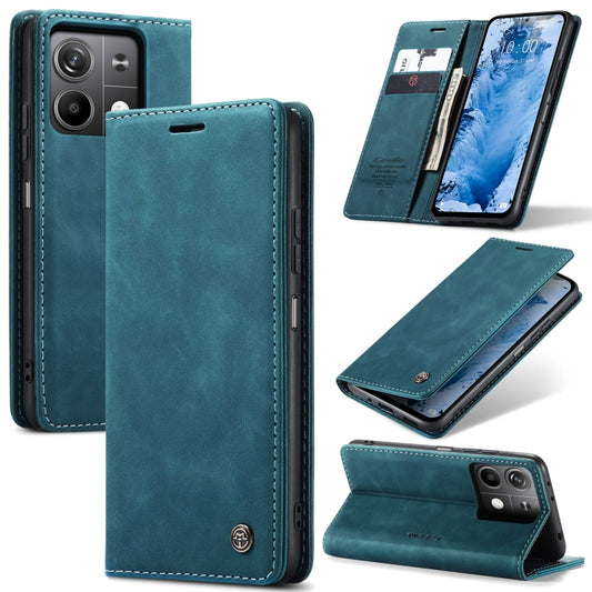 For Xiaomi Redmi Note 13 5G CaseMe 013 Multifunctional Horizontal Flip Leather Phone Case(Blue) - Xiaomi Cases by CaseMe | Online Shopping South Africa | PMC Jewellery | Buy Now Pay Later Mobicred