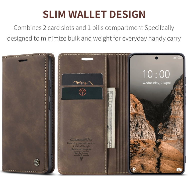 For Xiaomi Poco X6 Pro CaseMe 013 Multifunctional Horizontal Flip Leather Phone Case(Coffee) - Xiaomi Cases by CaseMe | Online Shopping South Africa | PMC Jewellery | Buy Now Pay Later Mobicred