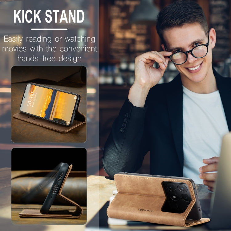 For Xiaomi Poco X6 Pro CaseMe 013 Multifunctional Horizontal Flip Leather Phone Case(Brown) - free shipping - PMC Jewellery - Order now!