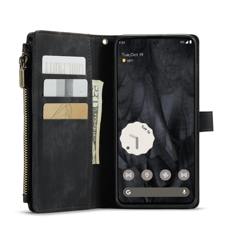 For Google Pixel 8 Pro CaseMe C30 Multifunctional Leather Phone Case(Black) - free shipping - PMC Jewellery - Order now!