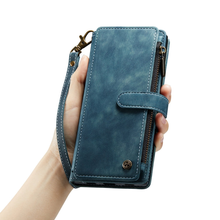 For Google Pixel 8a CaseMe C30 Multifunctional Leather Phone Case(Blue) - Google Cases by CaseMe | Online Shopping South Africa | PMC Jewellery | Buy Now Pay Later Mobicred