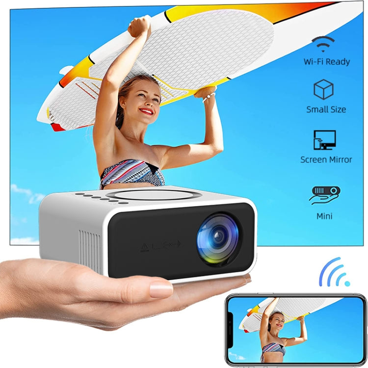 T300S 320x240 24ANSI Lumens Mini LCD Projector Supports Wired & Wireless Same Screen, Specification:US Plug(Black) - Mini Projector by PMC TechLife | Online Shopping South Africa | PMC TechLife | Buy Now Pay Later Mobicred