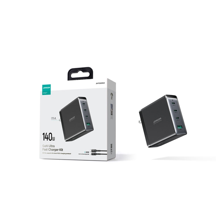 JOYROOM TCG05 GaN Ultra 4 in 1 140W Fast Charger with USB-C / Type-C Cable(US Plug) - free shipping - PMC TechLife - Order now!