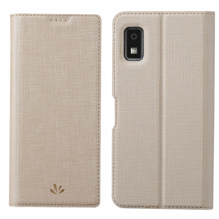 For Sharp Aquos Wish 3 ViLi DMX Series Shockproof TPU + PU Leather Magnetic Attraction Horizontal Flip Case(Gold) - free shipping - PMC Jewellery - Order now!