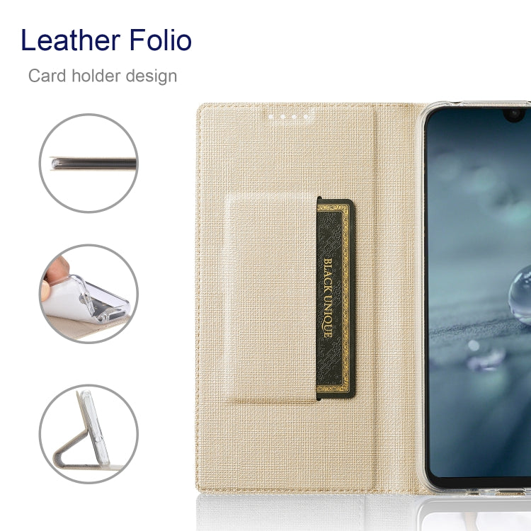 For Sharp Aquos Wish 3 ViLi DMX Series Shockproof TPU + PU Leather Magnetic Attraction Horizontal Flip Case(Gold) - free shipping - PMC Jewellery - Order now!