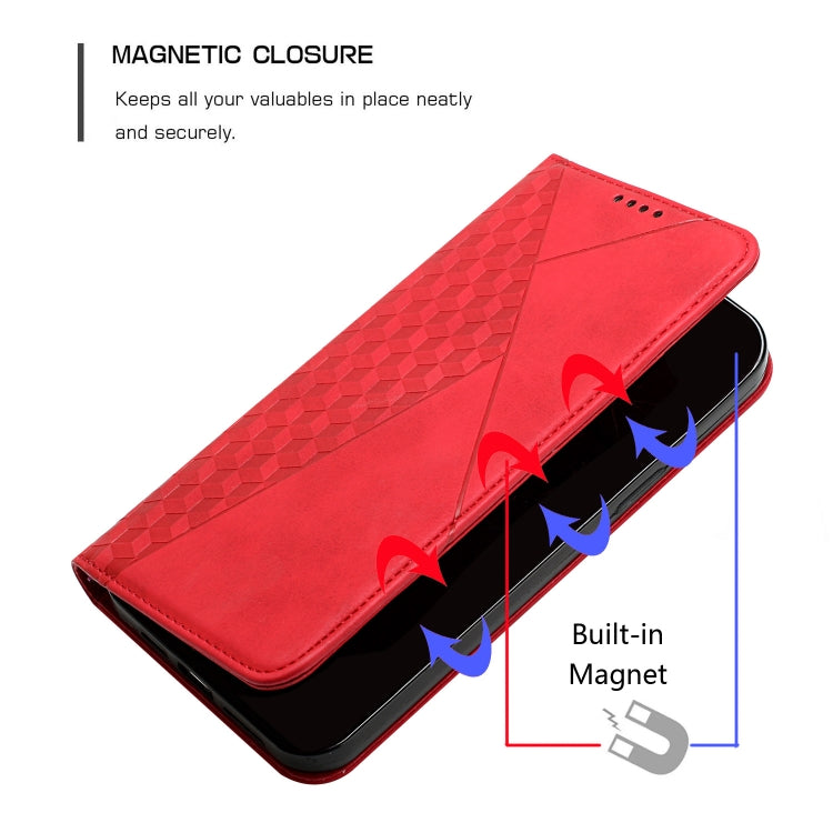 For Xiaomi Redmi K70 / K70 Pro Diamond Splicing Skin Feel Magnetic Leather Phone Case(Red) - free shipping - PMC Jewellery - Order now!