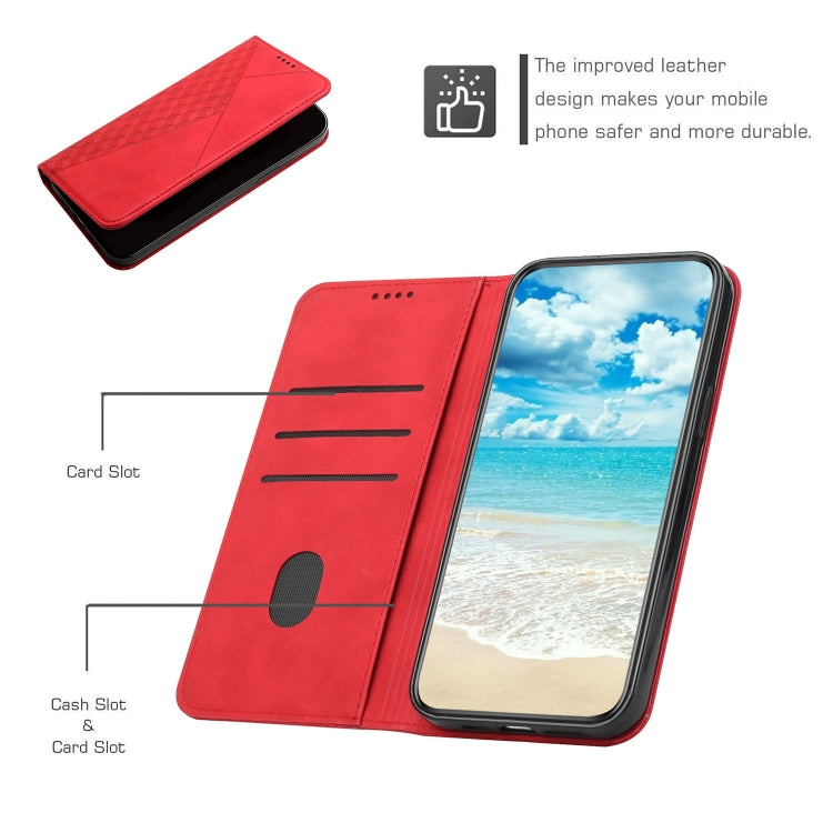For Xiaomi Redmi K70 / K70 Pro Diamond Splicing Skin Feel Magnetic Leather Phone Case(Red) - free shipping - PMC Jewellery - Order now!
