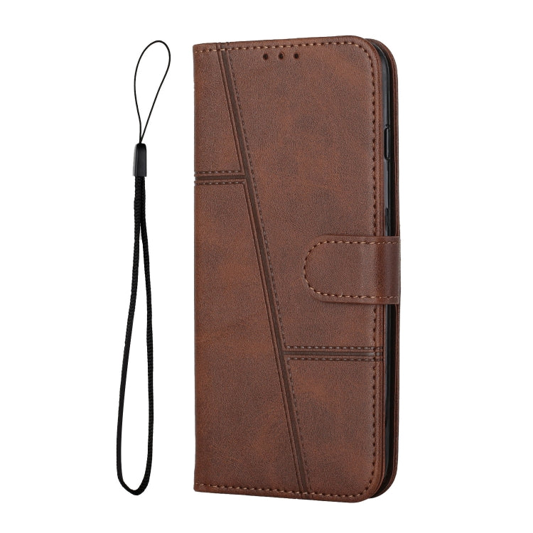 For Xiaomi Redmi K70 / K70 Pro Stitching Calf Texture Buckle Leather Phone Case(Brown) - K70 Pro Cases by PMC Jewellery | Online Shopping South Africa | PMC Jewellery | Buy Now Pay Later Mobicred