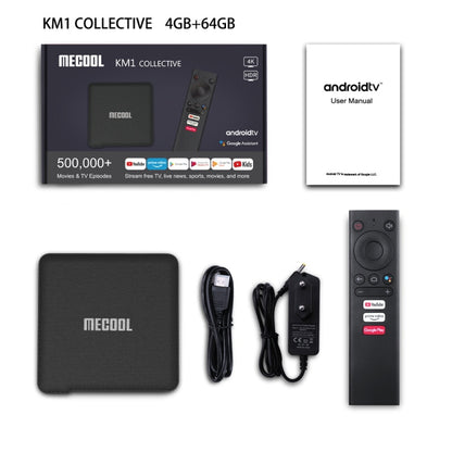 MECOOL KM1 4K Ultra HD Smart Android 9.0 Amlogic S905X3 TV Box with Remote Controller, 4GB+64GB, Support Dual Band WiFi 2T2R/HDMI/TF Card/LAN, UK Plug - Amlogic S905 by MECOOL | Online Shopping South Africa | PMC Jewellery | Buy Now Pay Later Mobicred