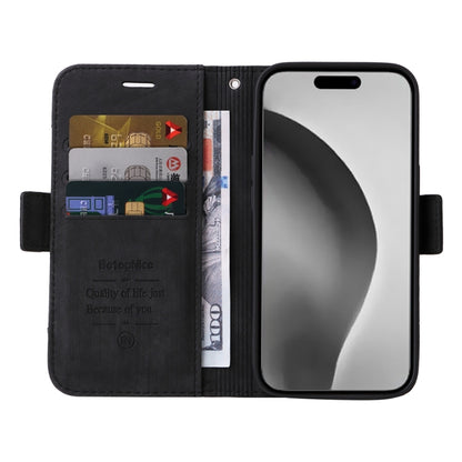 For iPhone 16 Pro Max BETOPNICE Dual-side Buckle Leather Phone Case(Black) - iPhone 16 Pro Max Cases by BETOPNICE | Online Shopping South Africa | PMC Jewellery | Buy Now Pay Later Mobicred