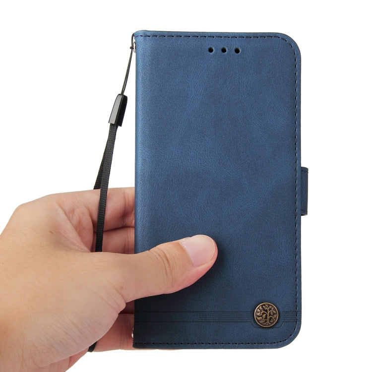 For iPhone 16e Skin Feel Life Tree Leather Phone Case(Blue) - iPhone 16e Cases by PMC TechLife | Online Shopping South Africa | PMC TechLife | Buy Now Pay Later Mobicred