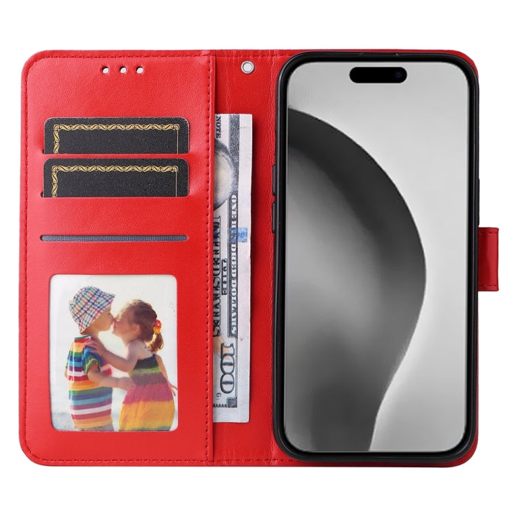 For iPhone 16 Pro Max Embossed Sunflower Leather Phone Case(Red) - iPhone 16 Pro Max Cases by PMC TechLife | Online Shopping South Africa | PMC TechLife | Buy Now Pay Later Mobicred