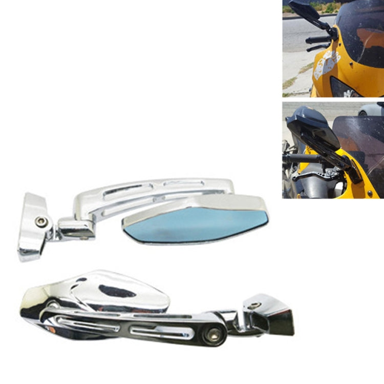 1Pair SF-062 Motorcycle Modified Rearview Mirror Reflective Mirror(Plating Silver) - Side Mirrors by PMC TechLife | Online Shopping South Africa | PMC TechLife | Buy Now Pay Later Mobicred