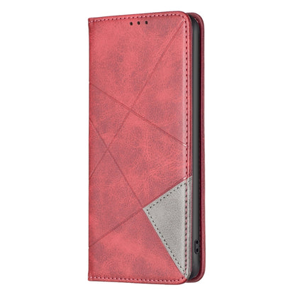 For iPhone 16 Pro Rhombus Texture Magnetic Leather Phone Case(Red) - iPhone 16 Pro Cases by PMC Jewellery | Online Shopping South Africa | PMC Jewellery | Buy Now Pay Later Mobicred