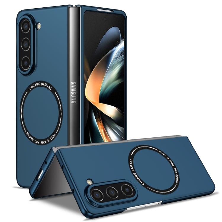 For Samsung Galaxy Z Fold5 Magsafe Magnetic Folding PC Phone Case(Blue) - Galaxy Z Fold5 Cases by PMC TechLife | Online Shopping South Africa | PMC TechLife